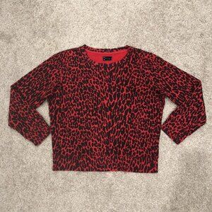 MOTHER red leopard print sweatshirt